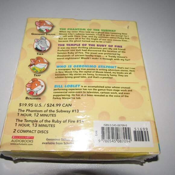 Geronimo Stilton Audiobook Set – Books 13 & 14 Scholastic Unabridged 2-CD Set - Picture 2 of 2